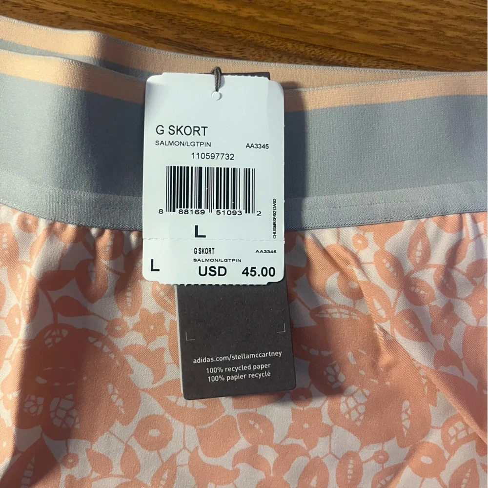 Adidas Barricade by Stella McCartney Floral Court Tennis Skirt/Skort Sz L Youth - Picture 2 of 9